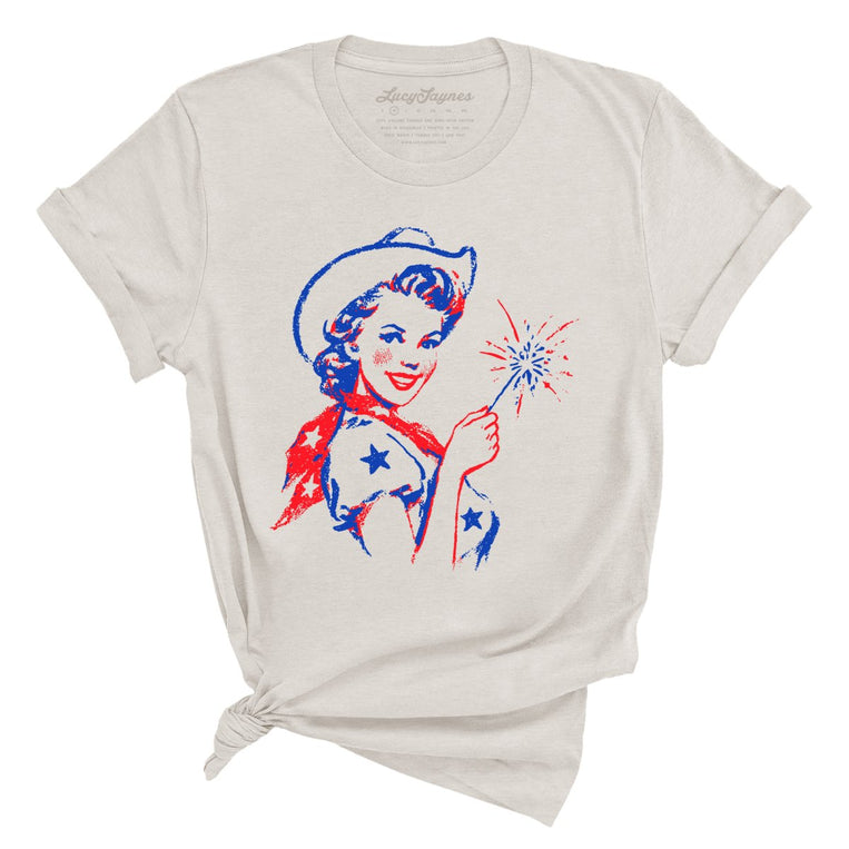 Cowgirl Sparkler - Heather Dust - Unisex T-Shirt