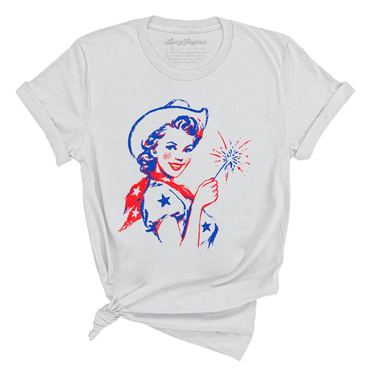 Cowgirl Sparkler - Silver - Unisex T-Shirt