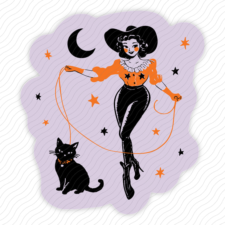 Cowgirl Witch Sticker