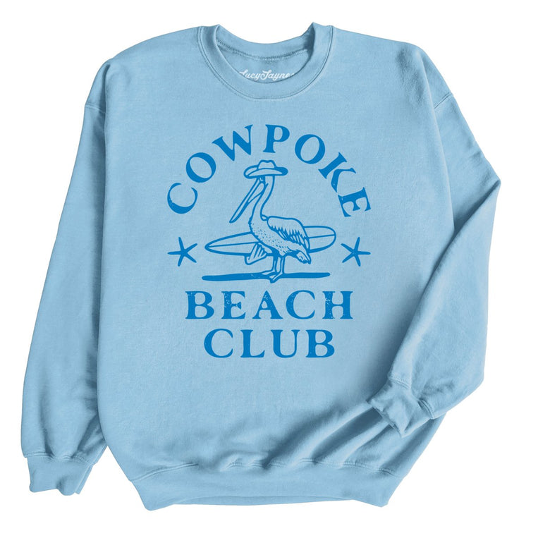 Cowpoke Beach Club - Light Blue - Full Front