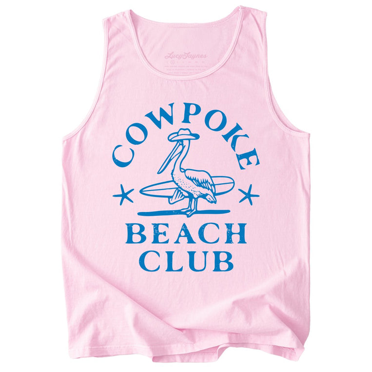 Cowpoke Beach Club Comfort Colors Graphic Tank Top - Blossom
