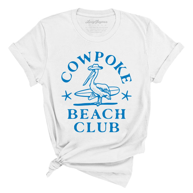 Cowpoke Beach Club - White - Full Front