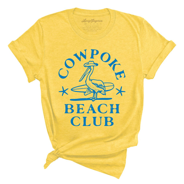 Cowpoke Beach Club - Heather Yellow - Full Front