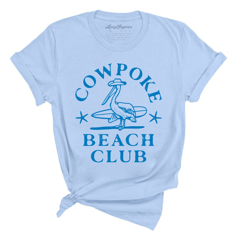 Cowpoke Beach Club - Baby Blue - Full Front