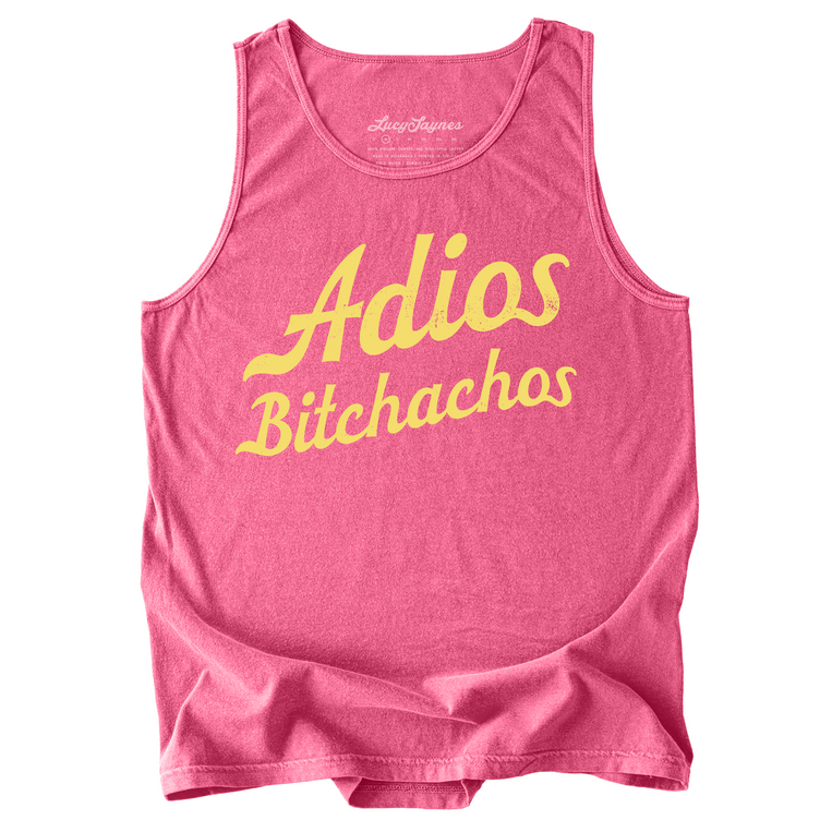 Adios Bitchachos Comfort Colors Graphic Tank Top - Crunchberry
