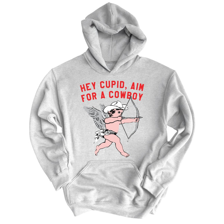 Cupid Aim For A Cowboy - Grey Heather - Full Front