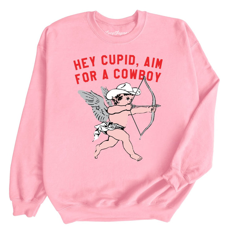 Cupid Aim For A Cowboy - Light Pink - Full Front