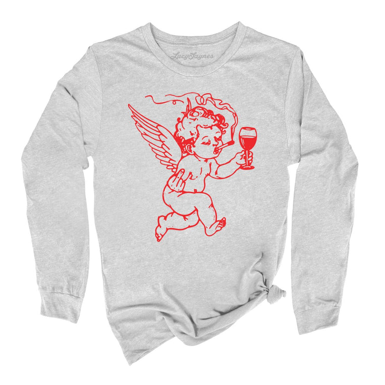 Cupid Don't Care - Athletic Heather - Full Front