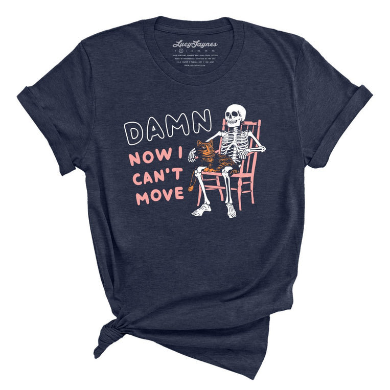 Damn Now I Can't Move - Heather Midnight Navy - Front