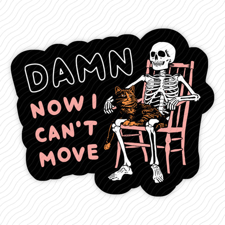 Damn Now I Can't Move Sticker