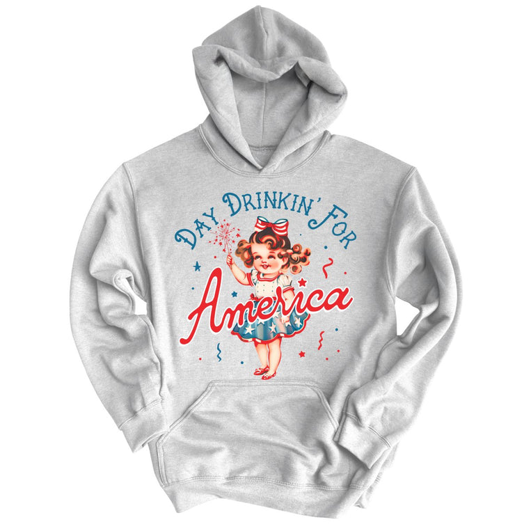 Day Drinkin' For America - Grey Heather - Full Front