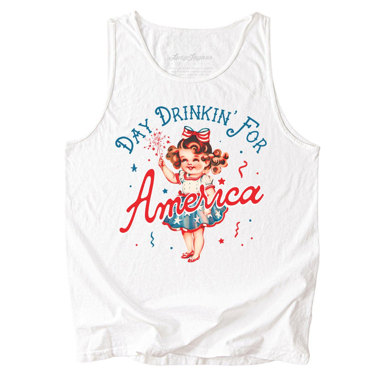 Day Drinkin' For America Comfort Colors Graphic Tank Top