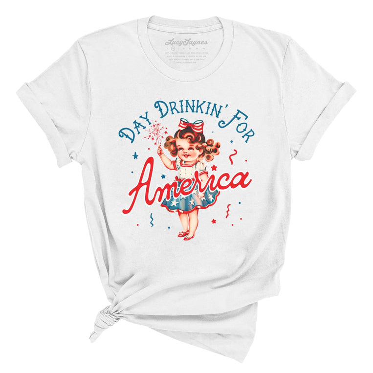 Day Drinkin' For America - White - Full Front