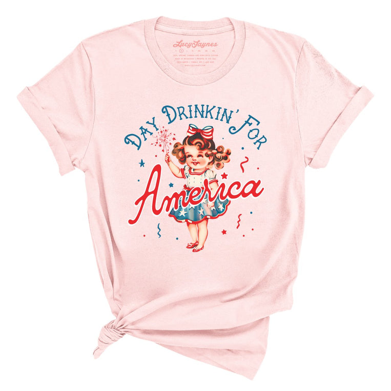 Day Drinkin' For America - Soft Pink - Full Front