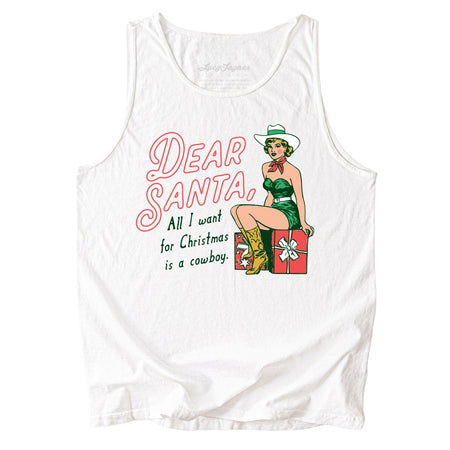 Dear Santa Cowboy Comfort Colors Tank Top