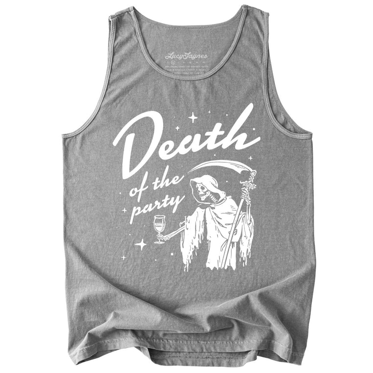 Death Of The Party Comfort Colors Graphic Tank Top - Grey