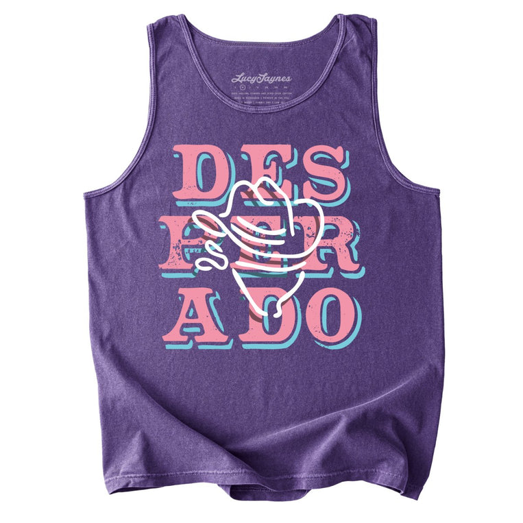 Desperado Comfort Colors Graphic Tank Top - Grape