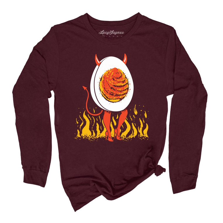 Deviled Egg - Heather Maroon - Full Front