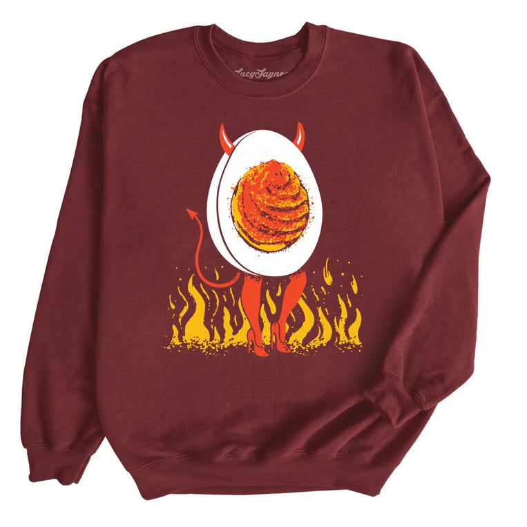 Deviled Egg - Maroon - Unisex Sweatshirt