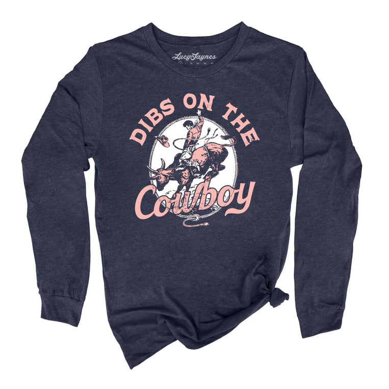 Dibs On The Cowboy - Heather Navy - Full Front