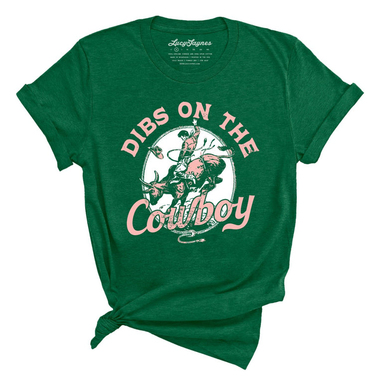 Dibs On The Cowboy - Heather Grass Green - Full Front
