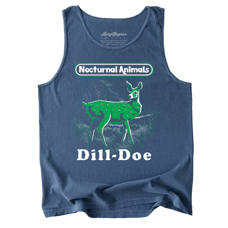 Dill Doe Comfort Colors Graphic Tank Top - Denim
