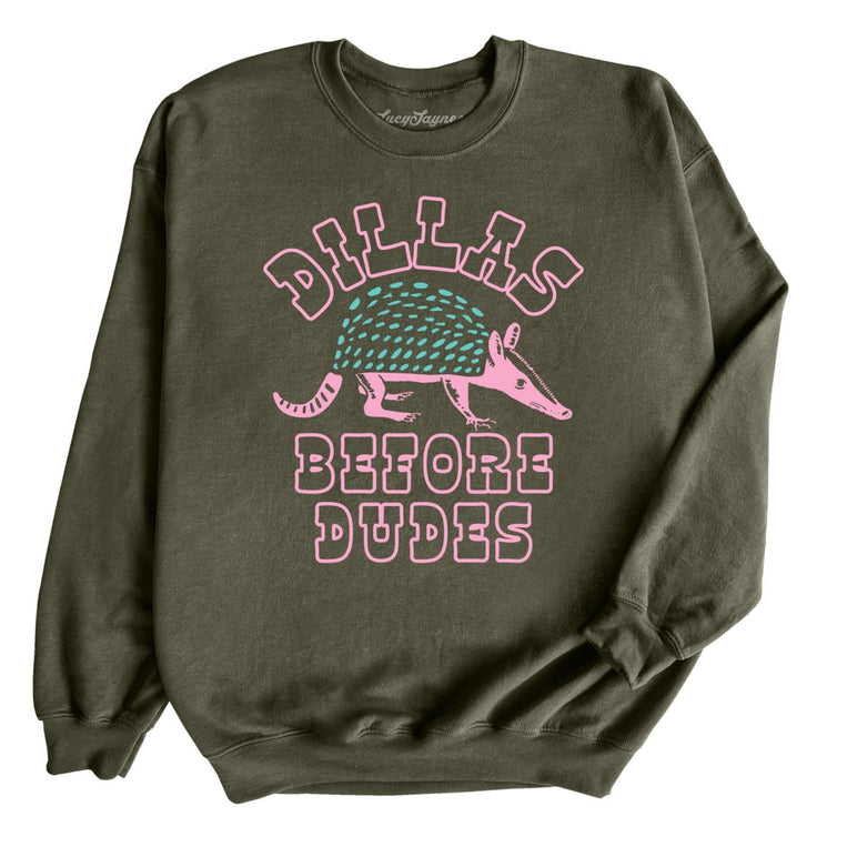 Dillas Before Dudes - Military Green - Front