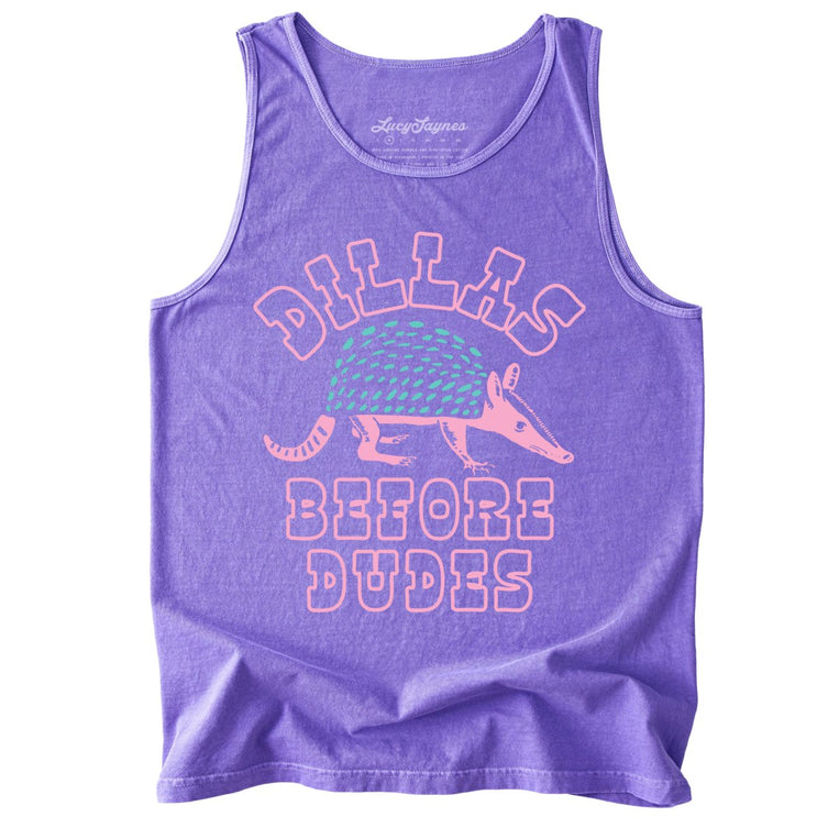 Dillas Before Dudes Comfort Colors Graphic Tank Top - Violet