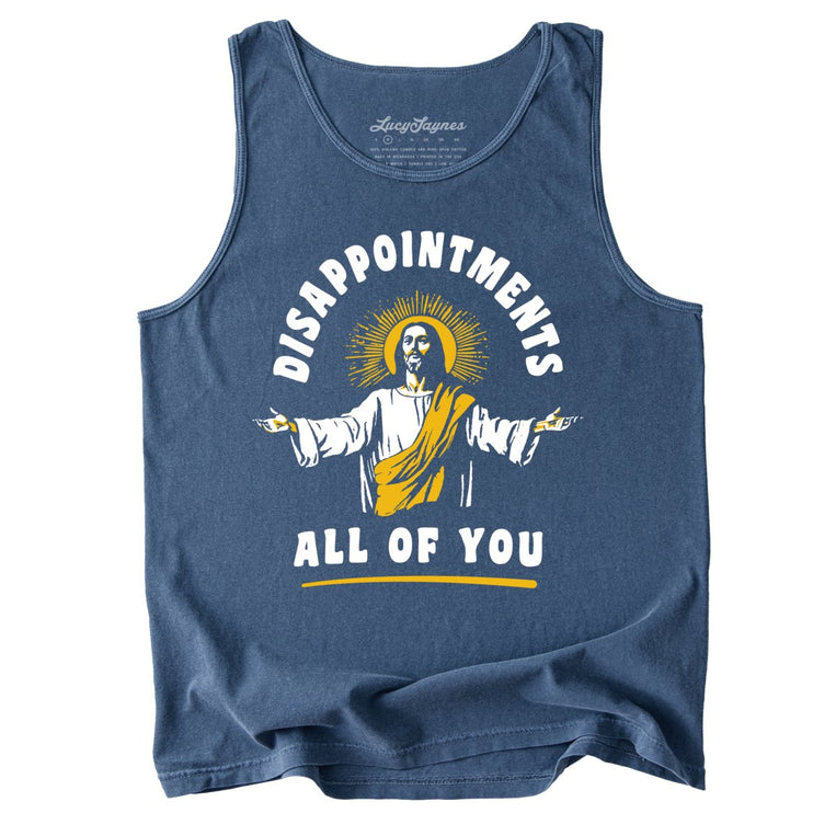 Disappointments All Of You Comfort Colors Graphic Tank Top - Denim