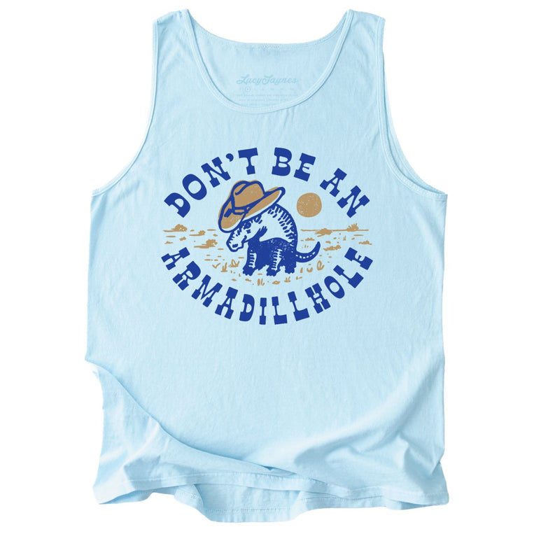 Don't Be An Armadillhole Comfort Colors Graphic Tank Top - Chambray