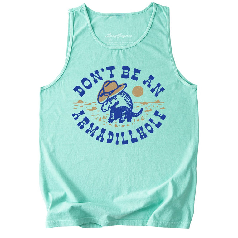 Don't Be An Armadillhole Comfort Colors Graphic Tank Top - Island Reef