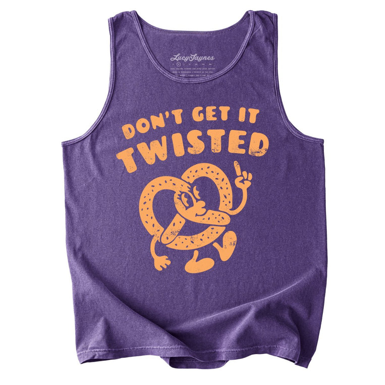 Don't Get It Twisted Comfort Colors Graphic Tank Top - Grape
