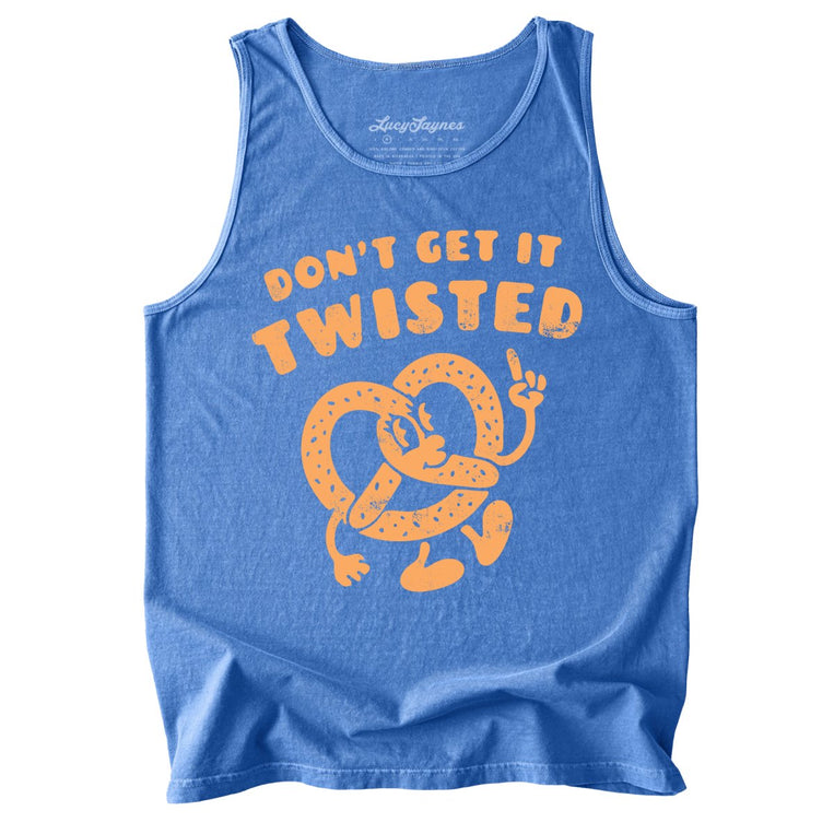 Don't Get It Twisted Comfort Colors Graphic Tank Top - Flo Blue