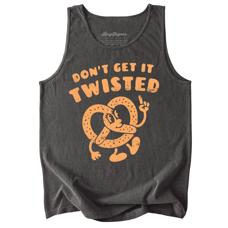 Don't Get It Twisted Comfort Colors Graphic Tank Top - Pepper