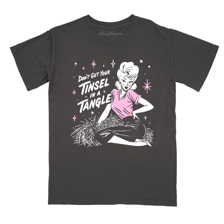 Don't Get Your Tinsel In A Tangle - Pepper - Comfort Colors Tee