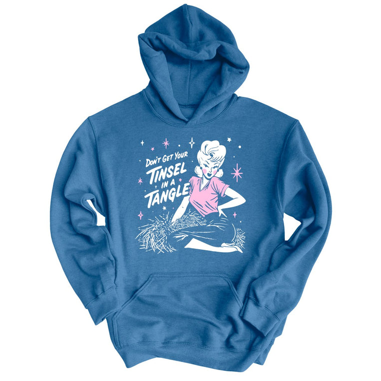 Don't Get Your Tinsel In A Tangle - Indigo Blue - Unisex Hoodie