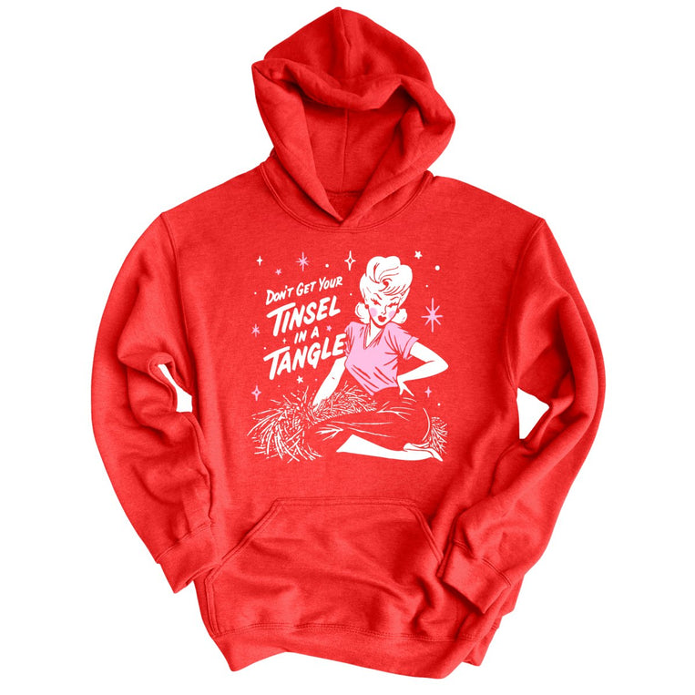 Don't Get Your Tinsel In A Tangle - Red - Unisex Hoodie