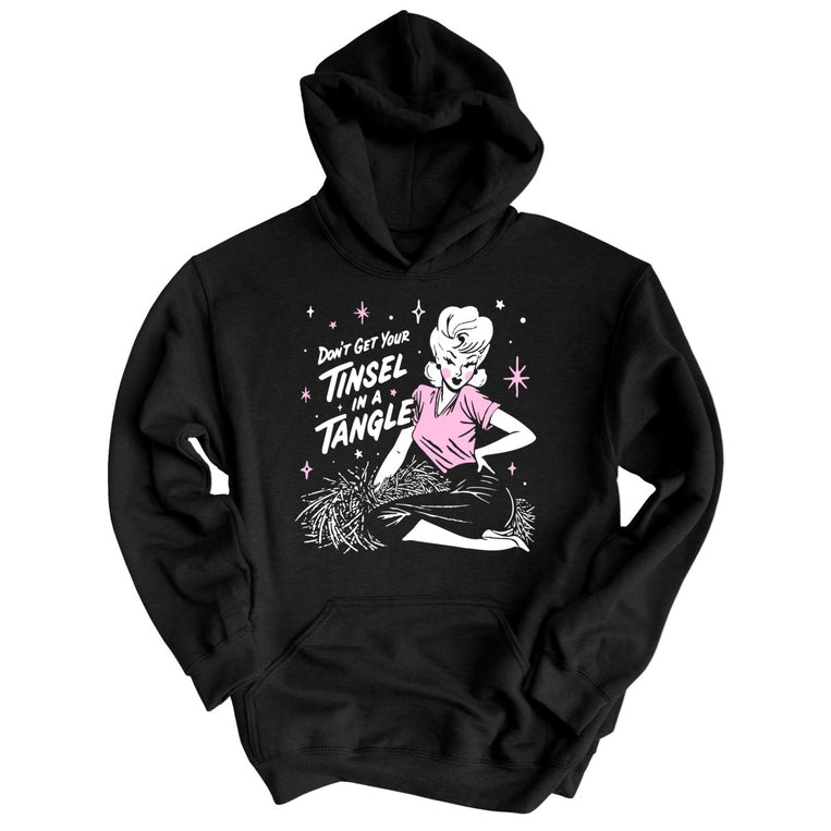 Don't Get Your Tinsel In A Tangle - Black - Unisex Hoodie