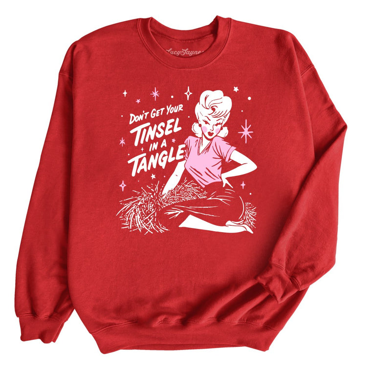 Don't Get Your Tinsel In A Tangle - Red - Unisex Sweatshirt
