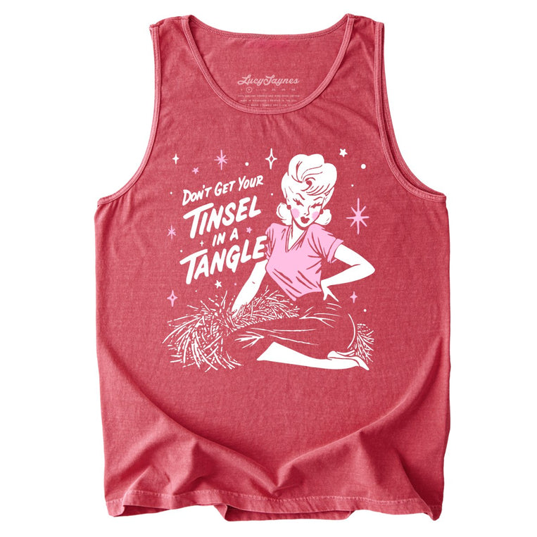 Don't Get Your Tinsel In A Tangle - Crimson - Tank Top