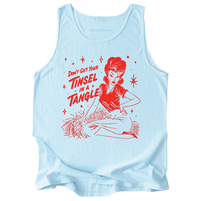 Don't Get Your Tinsel In A Tangle Tank Top - Chambray - Tank Top