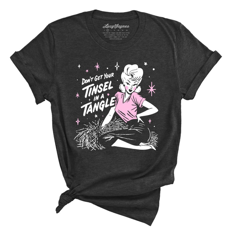 Don't Get Your Tinsel In A Tangle - Dark Grey Heather - Unisex T-Shirt