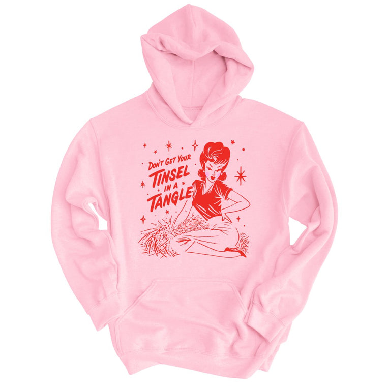 Don't Get Your Tinsel In A Tangle - Light Pink - Unisex Hoodie