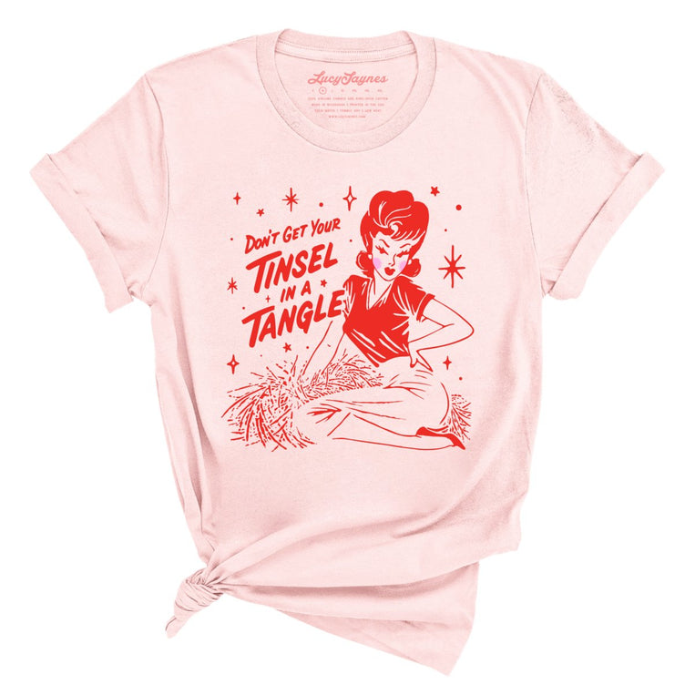Don't Get Your Tinsel In A Tangle - Soft Pink - Unisex T-Shirt