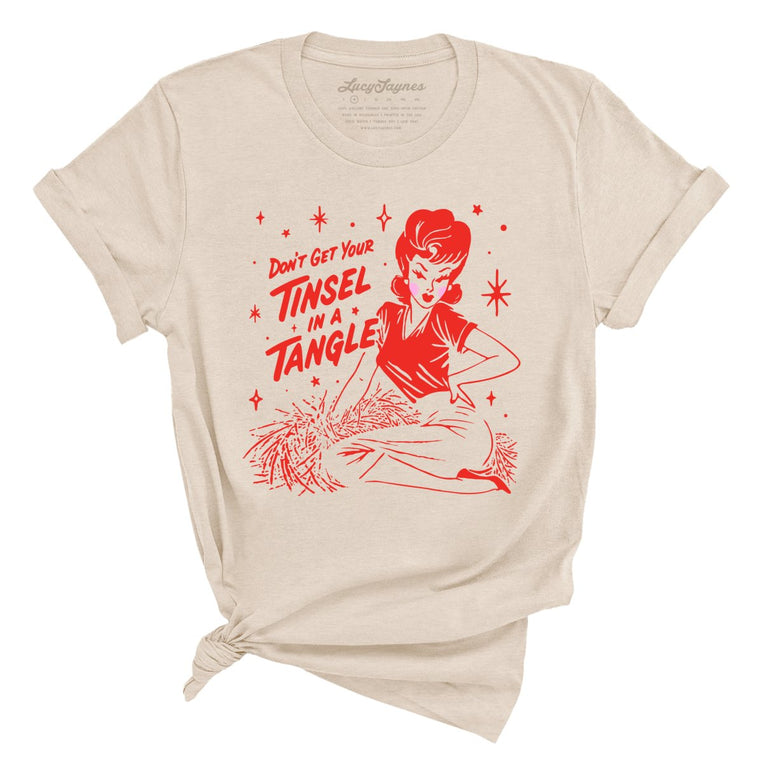 Don't Get Your Tinsel In A Tangle - Soft Cream - Unisex T-Shirt