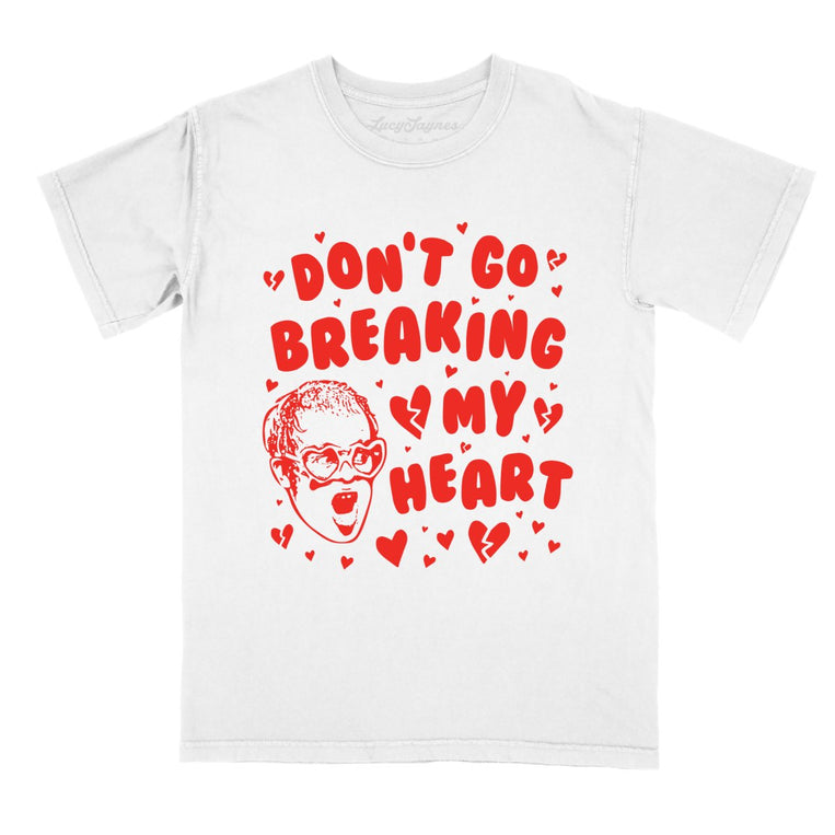 Don't Go Breaking My Heart - White - Full Front
