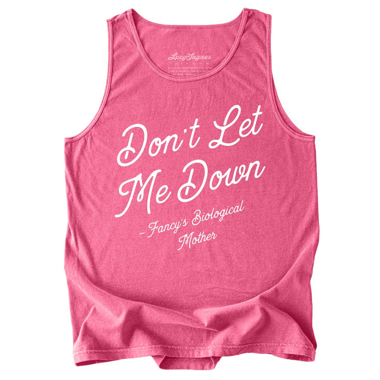 Don't Let Me Down Comfort Colors Graphic Tank Top - Crunchberry