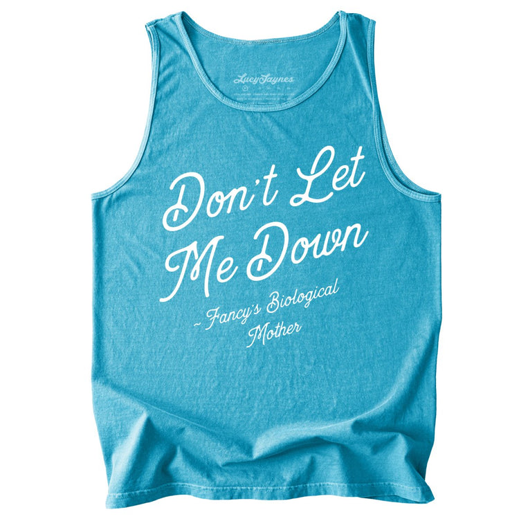 Don't Let Me Down Comfort Colors Graphic Tank Top - Sapphire
