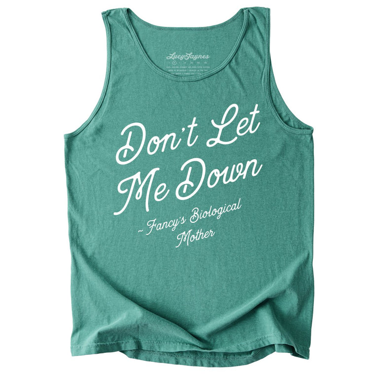 Don't Let Me Down Comfort Colors Graphic Tank Top - Light Green