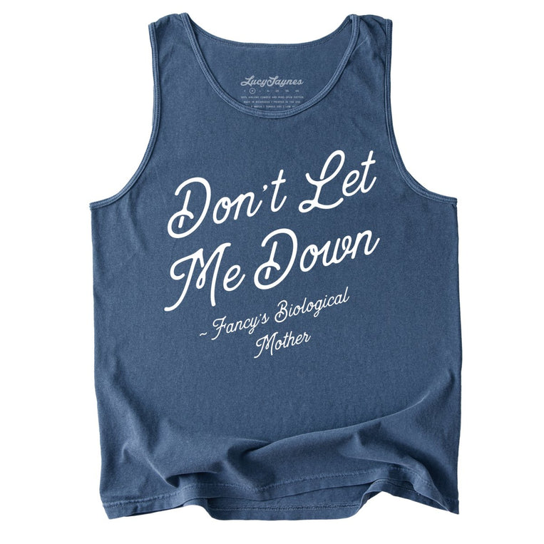 Don't Let Me Down Comfort Colors Graphic Tank Top - Denim